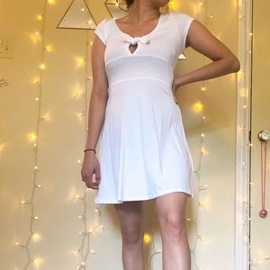 White Dress with Small Cutout